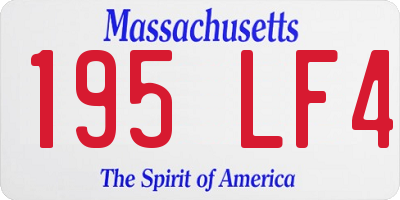 MA license plate 195LF4