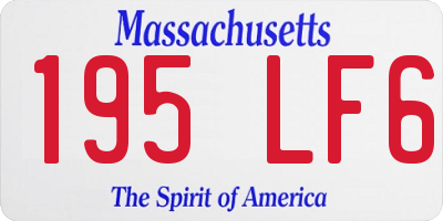 MA license plate 195LF6