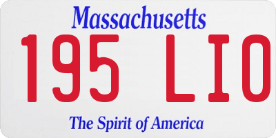 MA license plate 195LI0