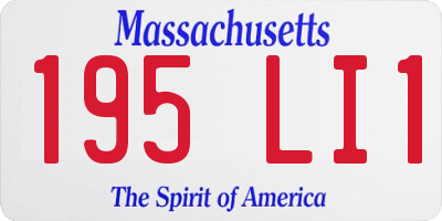 MA license plate 195LI1