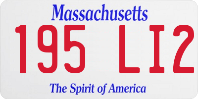 MA license plate 195LI2