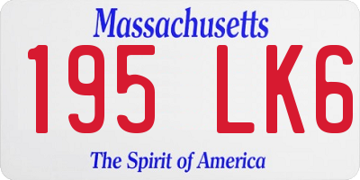 MA license plate 195LK6