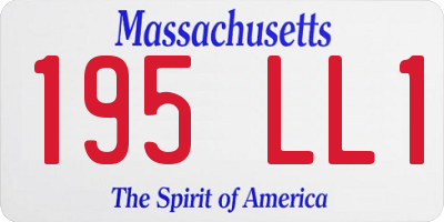 MA license plate 195LL1