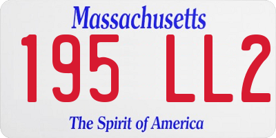 MA license plate 195LL2