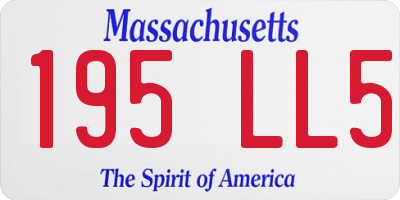 MA license plate 195LL5