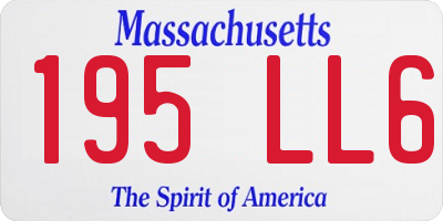 MA license plate 195LL6