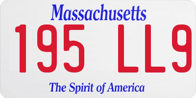 MA license plate 195LL9