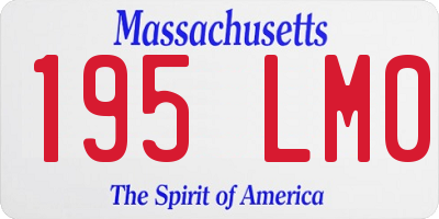 MA license plate 195LM0