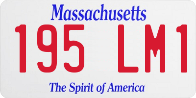 MA license plate 195LM1