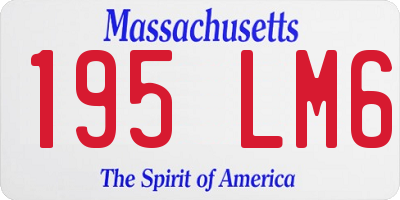 MA license plate 195LM6