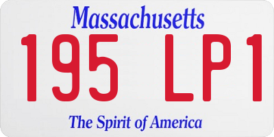 MA license plate 195LP1