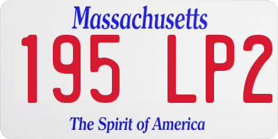 MA license plate 195LP2