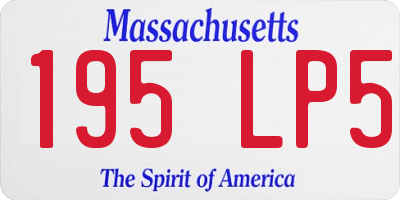 MA license plate 195LP5