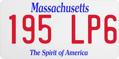 MA license plate 195LP6