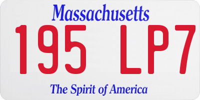 MA license plate 195LP7