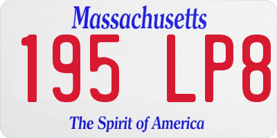 MA license plate 195LP8