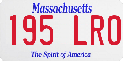 MA license plate 195LR0