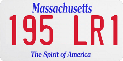 MA license plate 195LR1