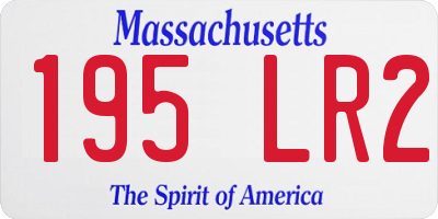 MA license plate 195LR2