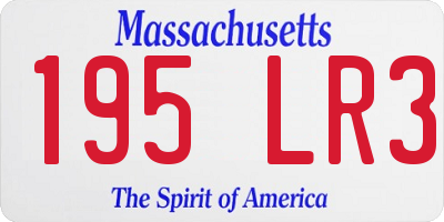 MA license plate 195LR3