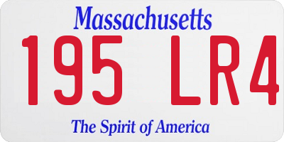 MA license plate 195LR4