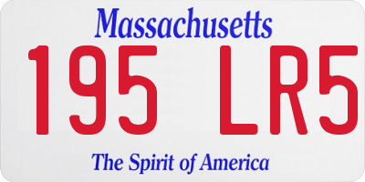 MA license plate 195LR5