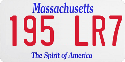 MA license plate 195LR7