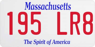 MA license plate 195LR8