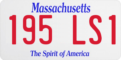 MA license plate 195LS1