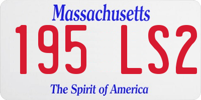 MA license plate 195LS2