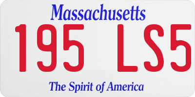 MA license plate 195LS5