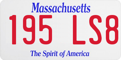 MA license plate 195LS8