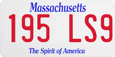 MA license plate 195LS9