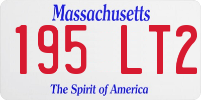 MA license plate 195LT2