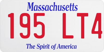 MA license plate 195LT4