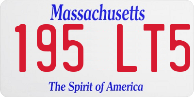 MA license plate 195LT5