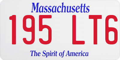 MA license plate 195LT6
