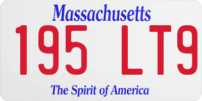 MA license plate 195LT9