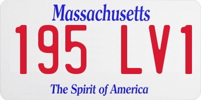MA license plate 195LV1
