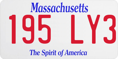MA license plate 195LY3
