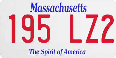 MA license plate 195LZ2