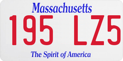 MA license plate 195LZ5