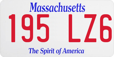 MA license plate 195LZ6