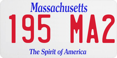 MA license plate 195MA2