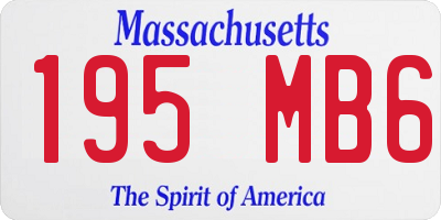 MA license plate 195MB6