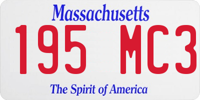 MA license plate 195MC3