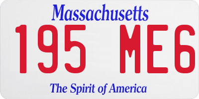 MA license plate 195ME6