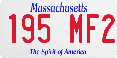 MA license plate 195MF2