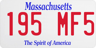 MA license plate 195MF5