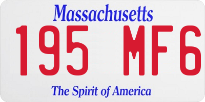 MA license plate 195MF6